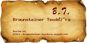 Braunsteiner Teodóra névjegykártya